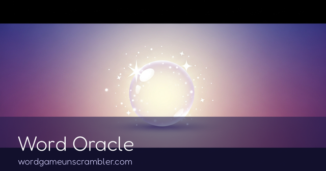 A glowing crystal orb — the Word Oracle word game