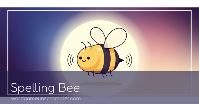 A friendly bee with sound waves — Spelling Bee game