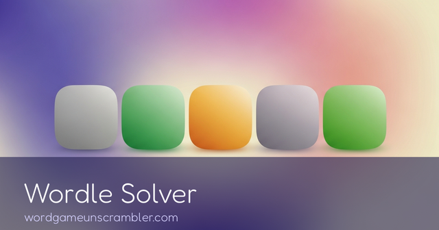 A row of green, yellow and grey tiles — Wordle solver